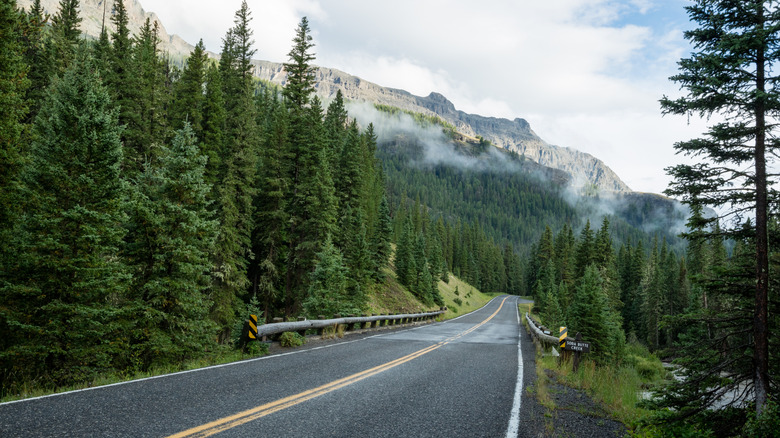 A scenic view along the Beartooth Highway in Wyoming