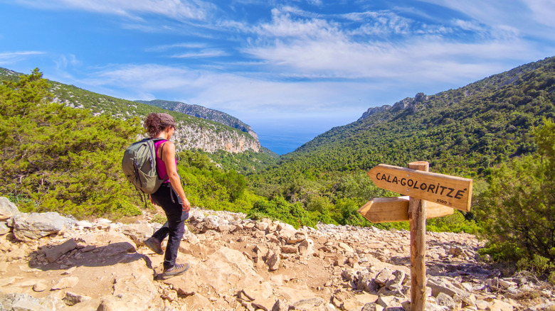 The hike into Cala Goloritzé in Sardinia, Italy