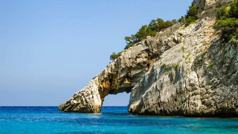 The rock arch at Cala Goloritzé in Sardinia, Italy