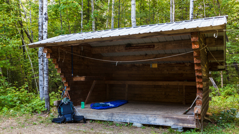A lean-to on the International Appalachian Trail in Maine