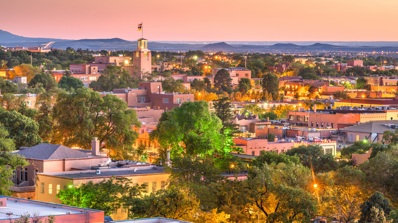Santa Fe skyline at dusk