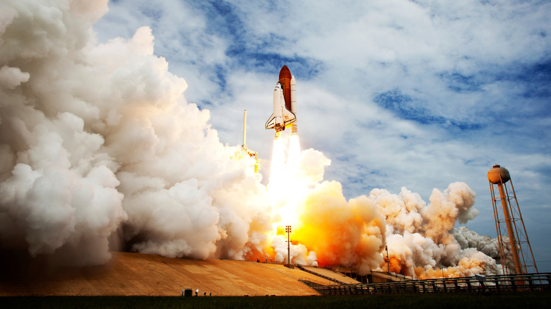 Space shuttle Atlantis is seen as it launches from pad 39A on Friday at NASA's Kennedy Space Center in Cape Canaveral, Fla. USA - July 8, 2011.