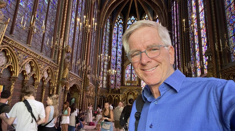 Rick Steves in a church in Italy