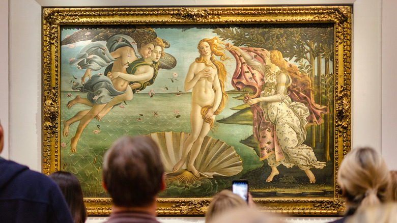 The Birth of Venus by Botticelli in the Uffizi Galleries in Florence, Italy