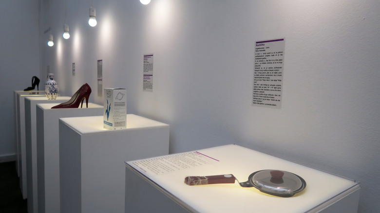 Items on display inside the Museum of Broken Relationships