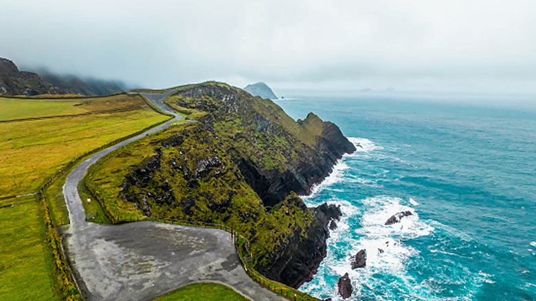 Cliffs along the Ring of Kerry in Ireland