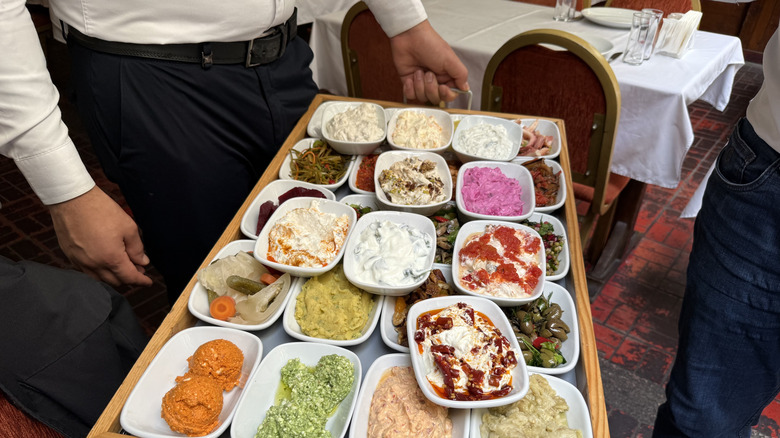 luxury plate of food with Mezedes