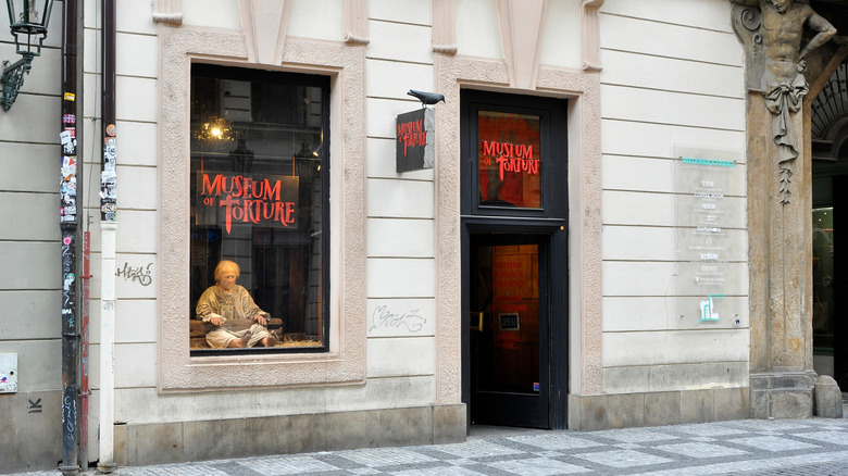 Entrance to Museum of Torture in Prague, Czech republic.