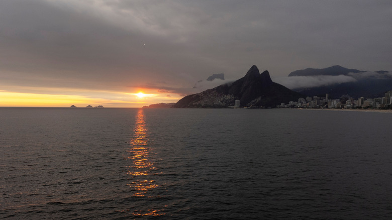 Sunset at Arpoador Beach in Ipanema