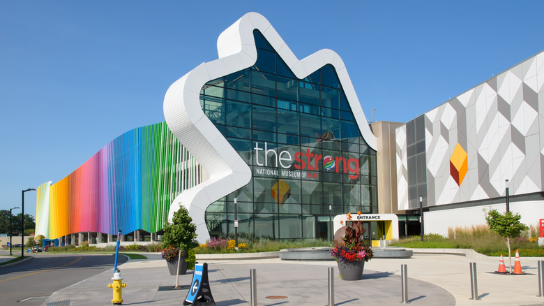 Exterior of The Strong National Museum of Play in Rochester on summer day.