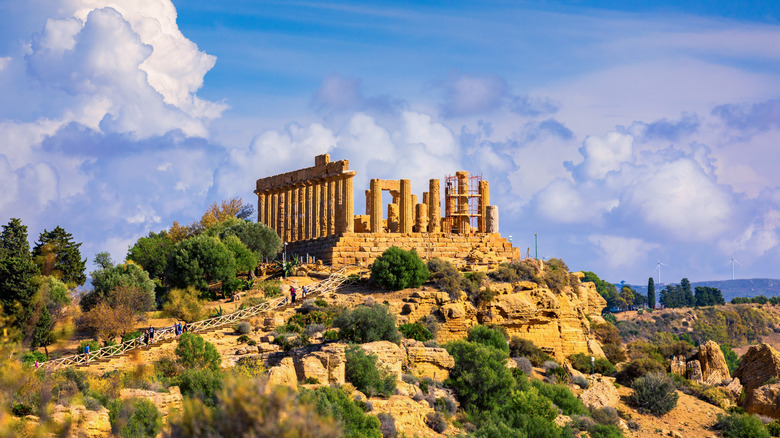 View of the Temple of Juno at the Valley of the Temples near Agrigento