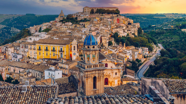 An aerial view of Ragusa Ibla