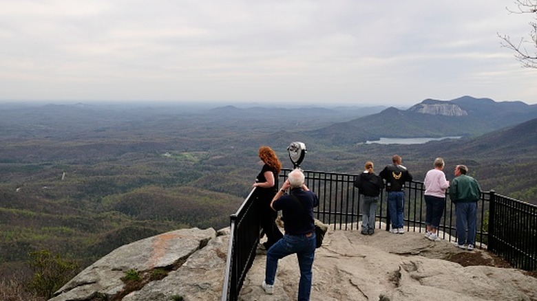 people enjoying the view Caesars Head State Park, South Carolina