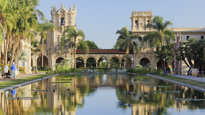 The architecture of Balboa Park in San Diego