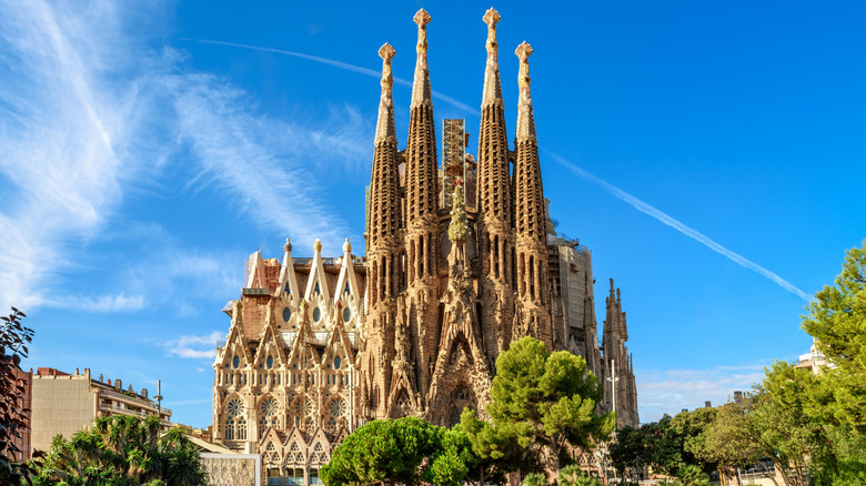 The Basilica of the Sagrada Familia in Barcelona, Spain