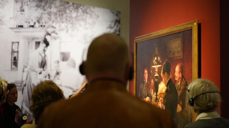 Visitors to an exhibition at the Nationalmuseum, Stockholm