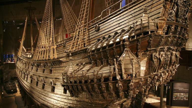 The preserved Vasa warship at the Vasa Museum