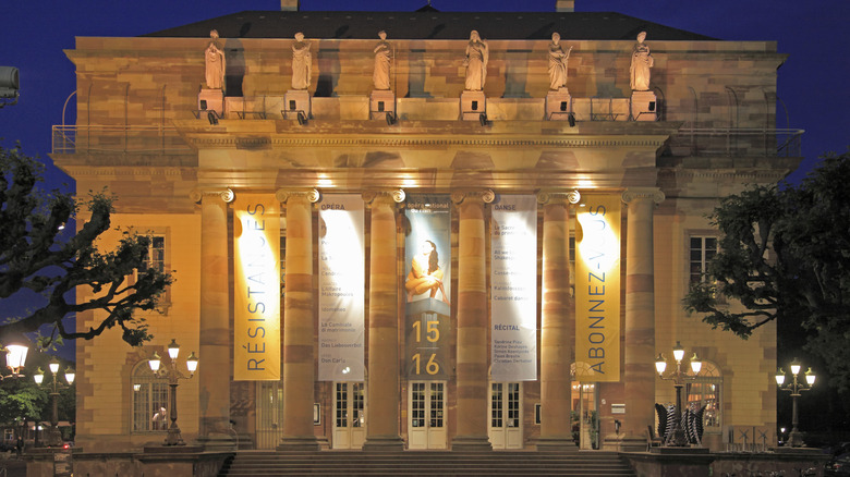 The Opera National du Rhin at night