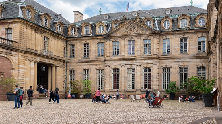 Palais Rohan's exterior in Strasbourg, France