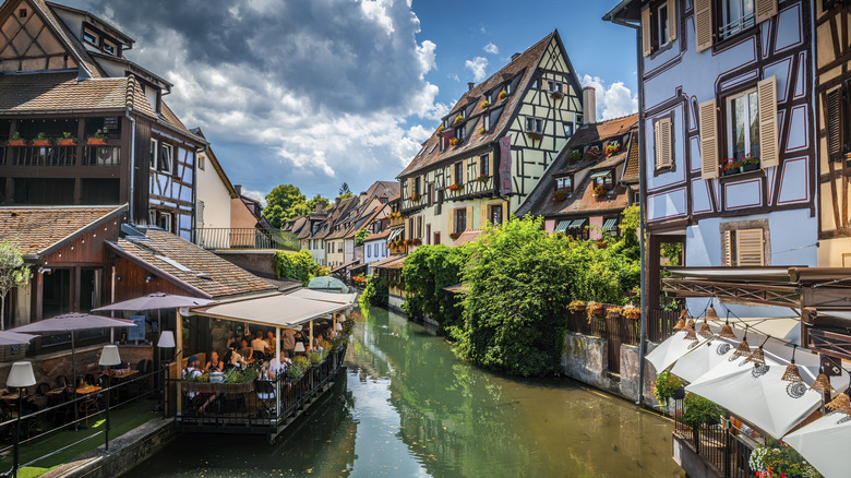 The view from the bridge at Strasbourg's canals