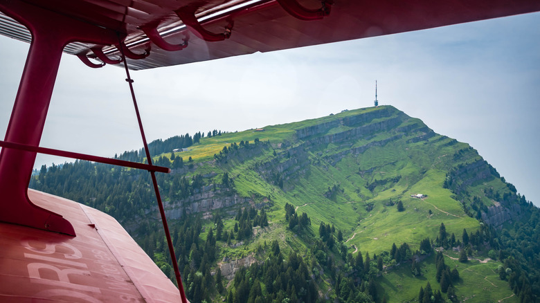 Mount Rigi viewed from a small plane