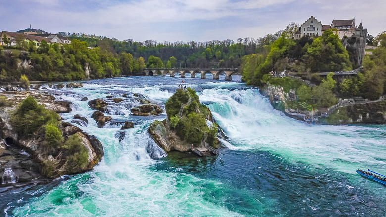 Rhine Falls on the High Rhine River