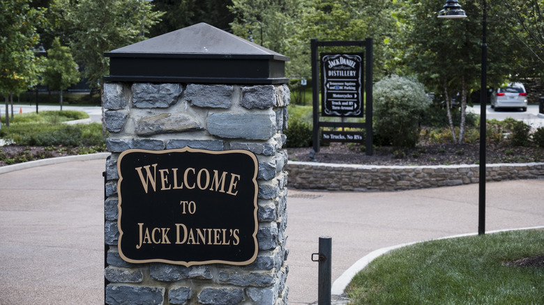 The entrance to the Jack Daniel's Distillery in Lynchburg, Tennessee.