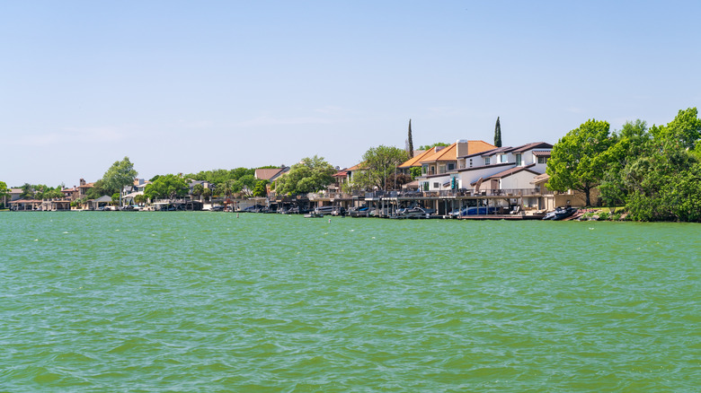 Lakeside homes on Lake LBJ in Horseshoe Bay, Texas