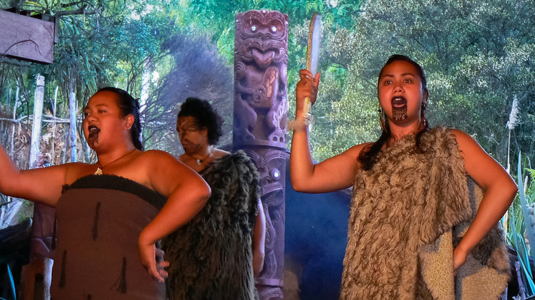 A performance at the Mitai Māori Village in Rotorua, New Zealand