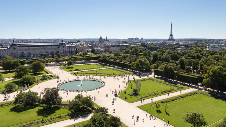 Aerial view of Jardin des Tuileries