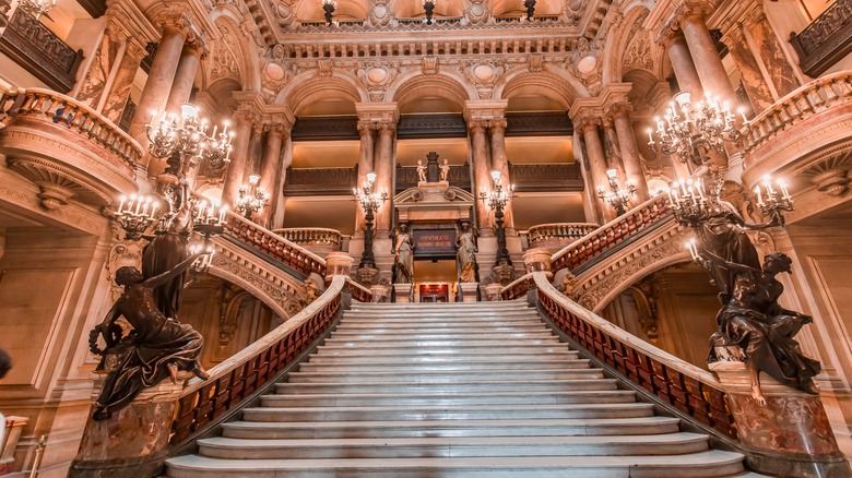 Marble staircase inside Palais Garnier