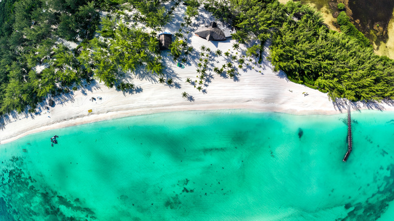 Secluded beach in Isla de la Pasion, Mexico.