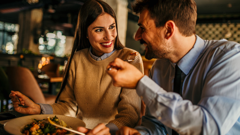 Couple dining at a restaurant