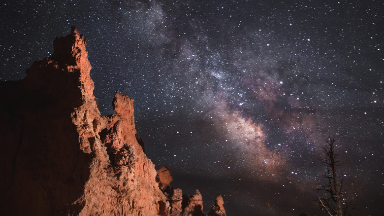 milky way beside hoodoos