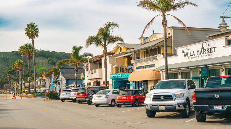 The Avila Beach Promenade in Avila Beach, California