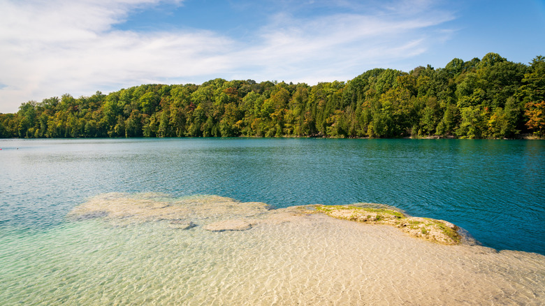 Turquoise Waters at the Scenic Green Lakes State Park in New York State