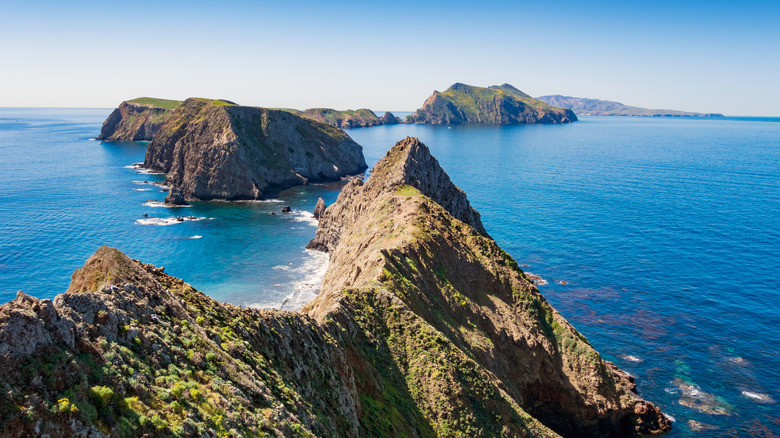 An aerial shot of the Channel Islands National Park, California