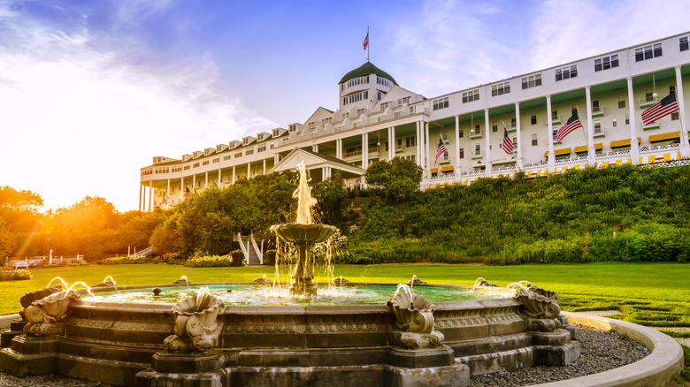 A shot of the historic Grand Hotel on Michigan's Mackinac Island