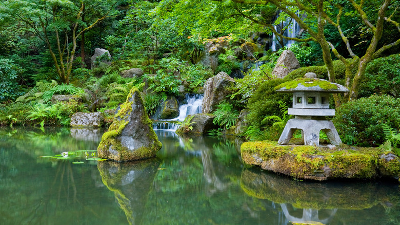 Waterfall display in the Portland Japanese Garden