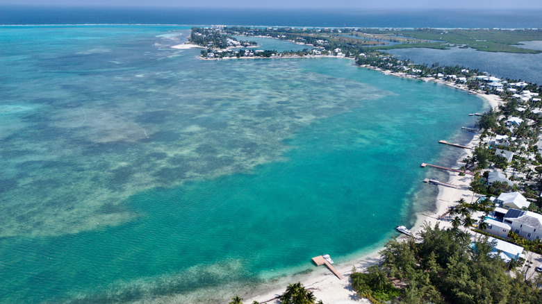 Aerial view of Grand Cayman