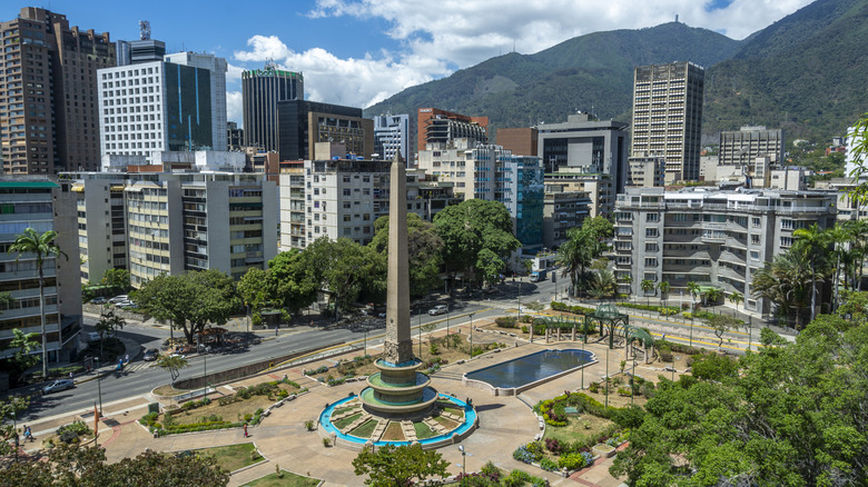A public square in Caracas, Venezuela on a sunny day.