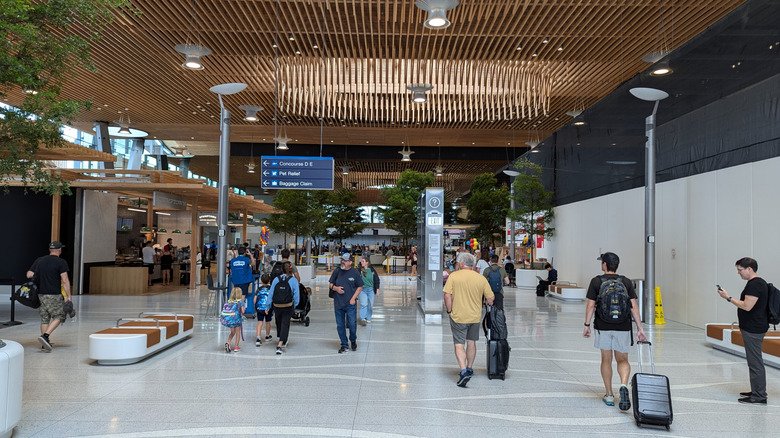 The interior of Portland International Airport, PDX
