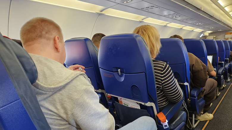 People sitting on a plane
