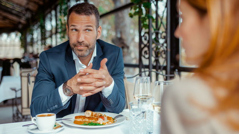 Someone saying the wrong thing in a restaurant