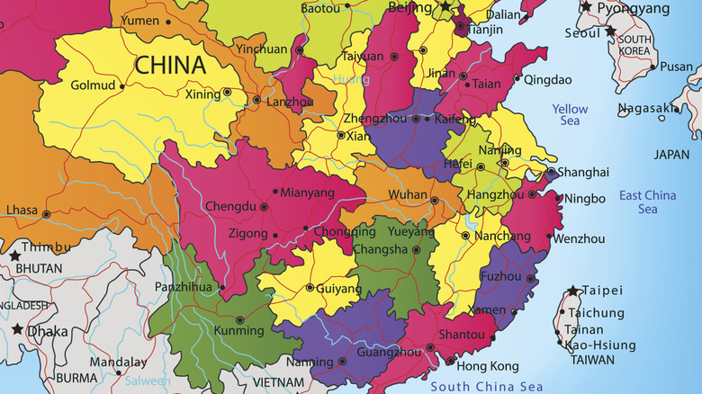 A map of Eastern China