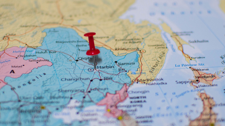 Northeastern China on a map