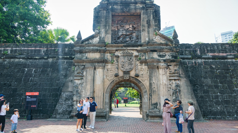 The gate of Fort Santiago in central Manila