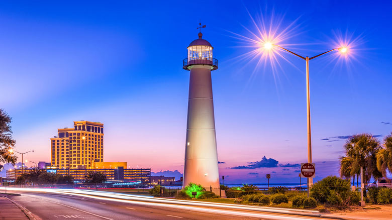The iconic Biloxi Lighthouse in Biloxi, Mississippi