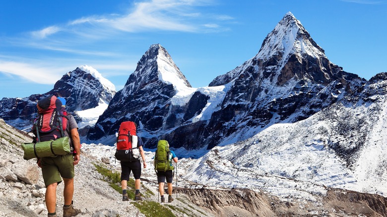 Hikers head to Mt. Everest Base Camp in Nepal