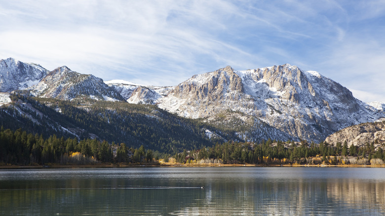 June Lake with a snowy June Mountain in the distance